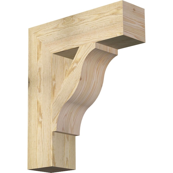 Ekena Millwork Funston Block Rough Sawn Bracket, Douglas Fir, 6"W x 22"D x 26"H BKT06X22X26FST05RDF - main